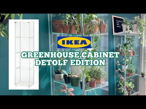 IKEA GREENHOUSE GLASS CABINET FOR INDOOR PLANTS (DETOLF EDITION)