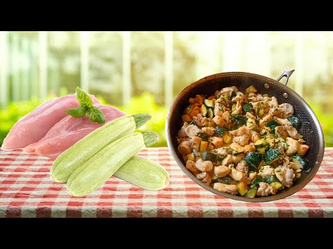 Пальчики оближешь курица с кабачками на сковороде!