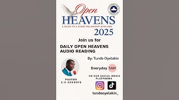 Join us for daily Open Heaven devotional @5am #rccg #jesus #pastoradeboye #openheaven #worship
