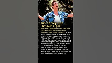 Jim Carrey Wrote Himself a $10Million Check Before He WasFamous CHI9WKnAdGo 10 score30 unknown MV
