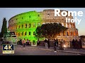 Rome Italy 🇮🇹 4K Evening Walking Tour 2022