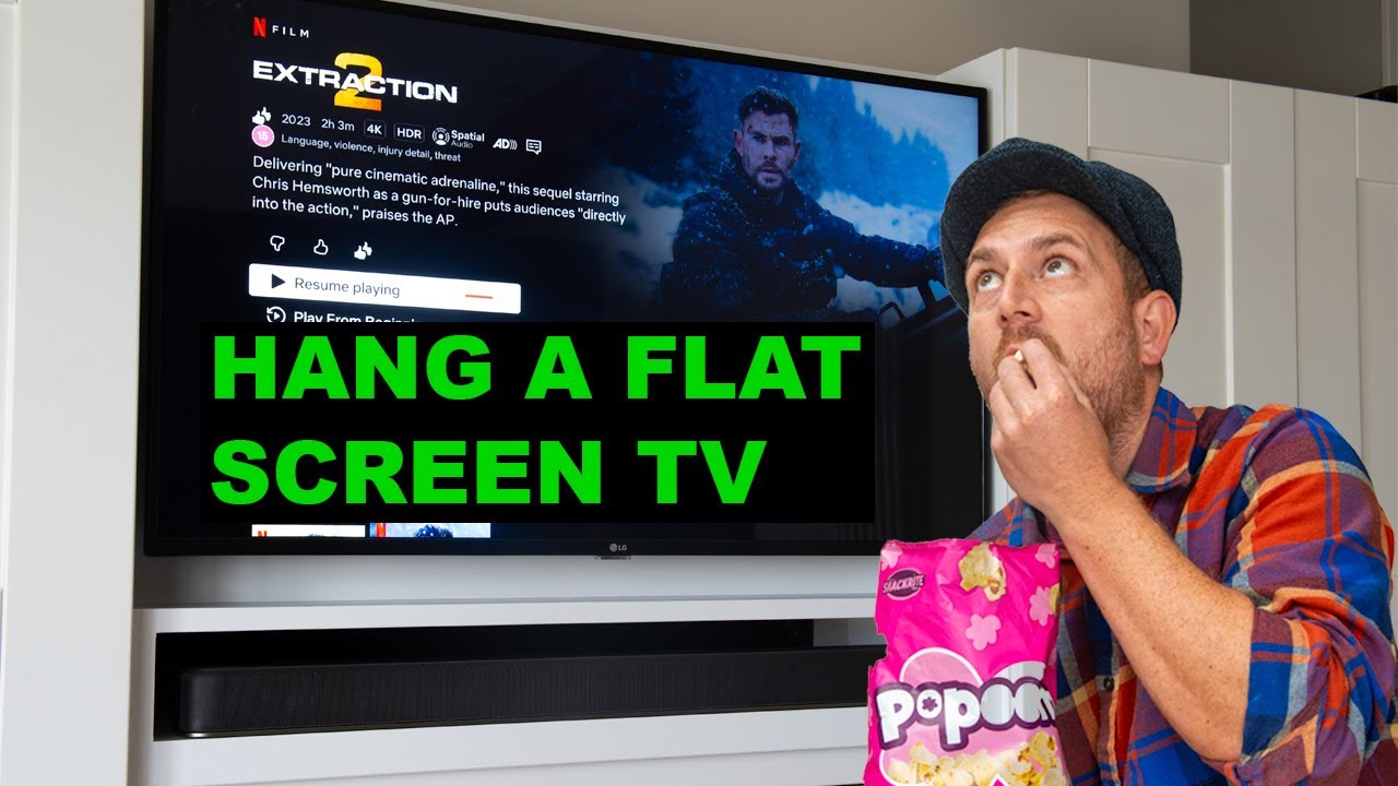 How to hang a flat screen TV and build a media wall YouTube