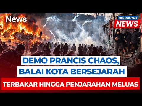BREAKING NEWS! Demo Prancis Chaos, Balai Kota Bersejarah Terbakar hingga Penjarahan Meluas