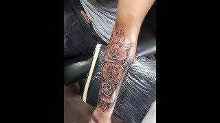 Rose and pocketwatch tattoo time-lapse 👍💪✌