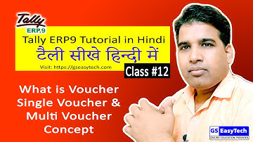 Tally Tutorial  in Hindi 12 Concept of Voucher in Tally, Multi user Voucher Concept, gseasytech