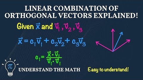How to Express a Vector as a Linear Combination of Orthogonal Vectors