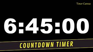🔔 6 Hours 45 Minutes Silent Countdown Timer | Cuckoo Alarm & Black Screen