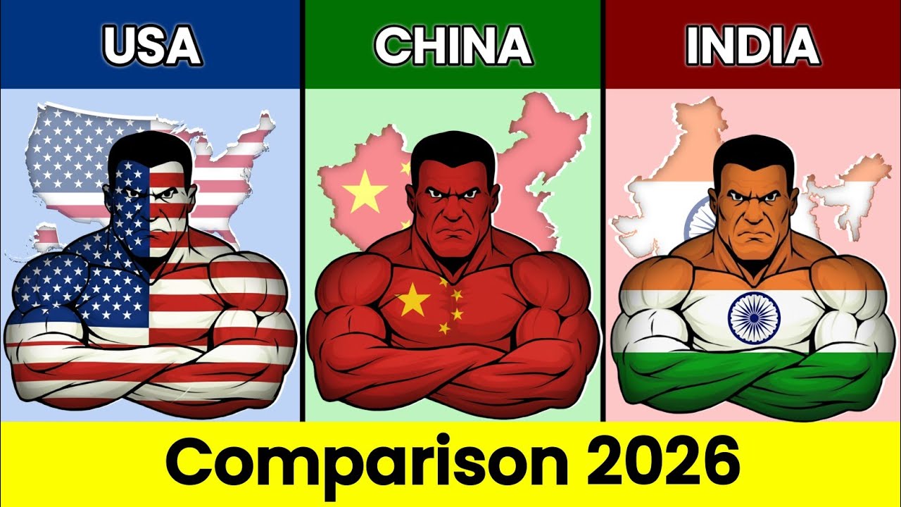 USA vs China vs India | India vs China vs USA | Country Comparison ...