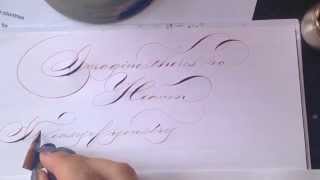 John Lennon's Imagine in Spencerian Profile