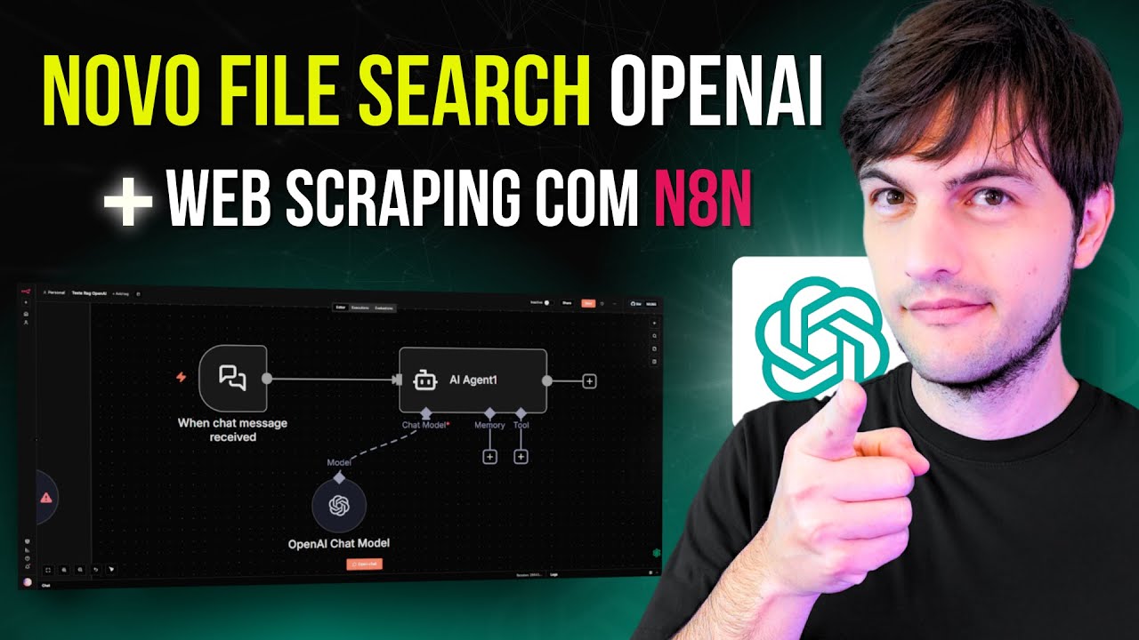 🟢 Novo File Search da OpenAI: RAG sem Vetores + Web Scraping no n8n