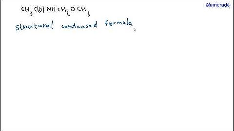Draw the structural condensed formula of CH_(3)C(O)NHCH_(2)OCH_(3). Include all lone pairs and char…