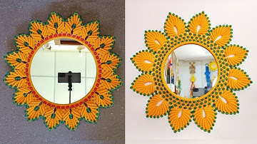 Macrame Mirror Wall Hanging | Easy Mirror Hanging Tutorial for Begginers | Macrame Flower
