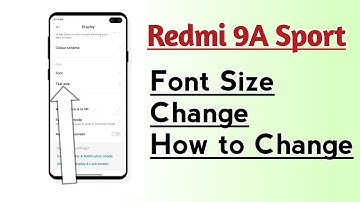 Redmi 9A Sport Font Size change How to Change