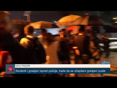 Studenti I Gradjani Ispred Policije Traže Da Se Uhapšeni Gradjani Puste