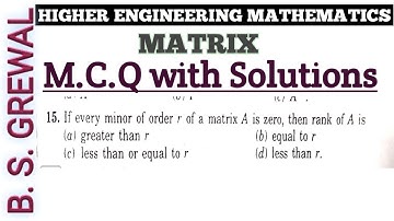 B.S.GREWAL/HIGHER ENGINEERING MATHEMATICS/MCQ