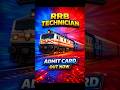 RRB Technician Admit Card 2026 Out 🚆 | Download Now #railway #online #admitcard #technician #viral