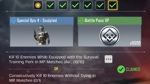 Call Of Duty Mobile Kill 10 Enemies with the Fast Recover Perk Equipped in MP Matches Task Complete