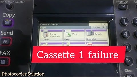 Cassette 1 failure Kyocera photocopy machine
