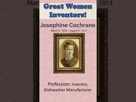 Videó: A mosogatógép feltalálója, Josephine Cochrane