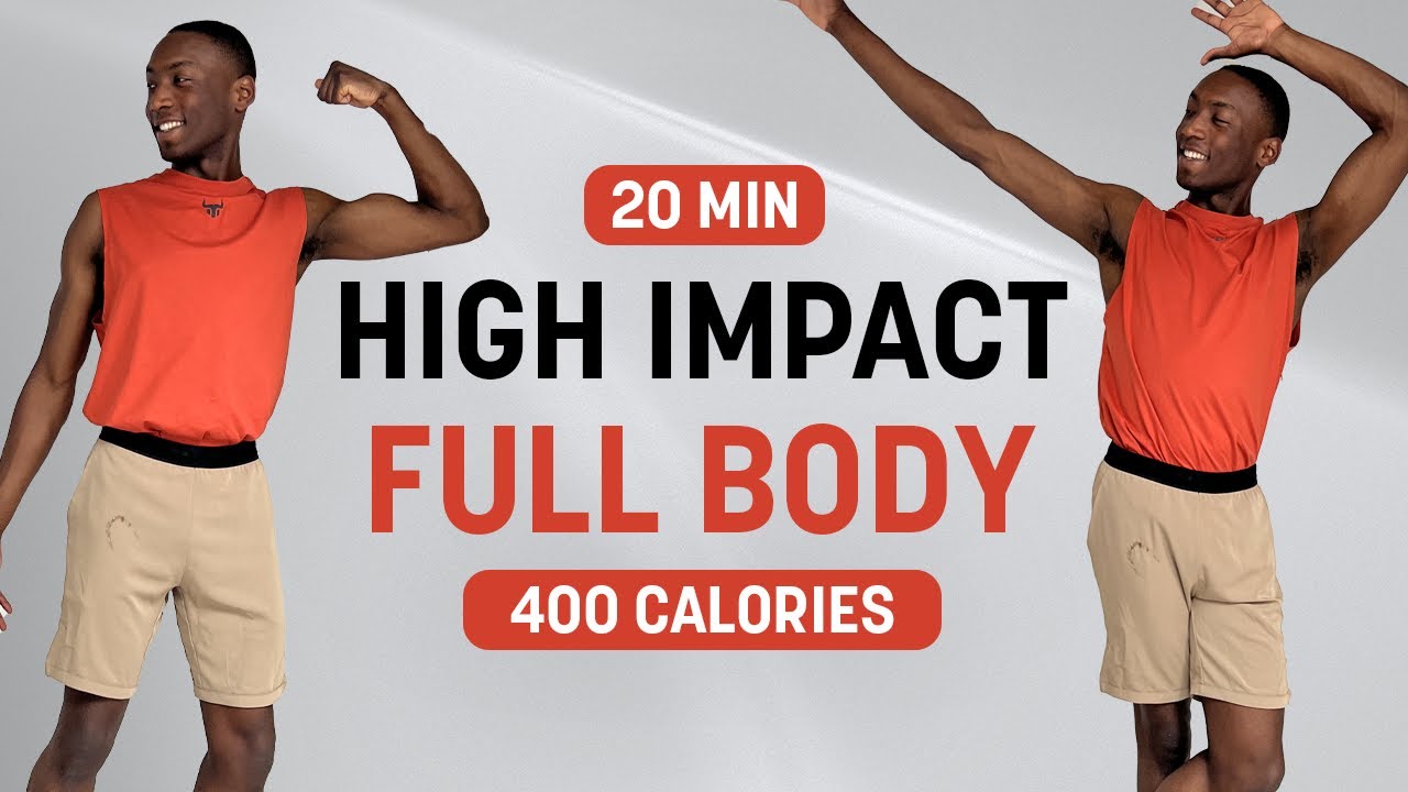 20 MIN HIGH IMPACT FULL BODY HIIT WORKOUT | Burn 400 Calories | No ...