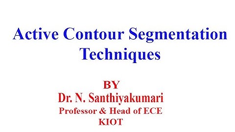 Active Contour Segmentation Techniques