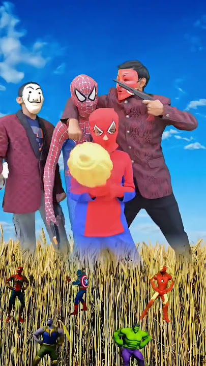 Spider-Man and his friends 🤣 #spiderman