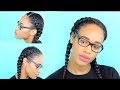 How To: Two Dutch Braids on Natural Hair | Step by Step