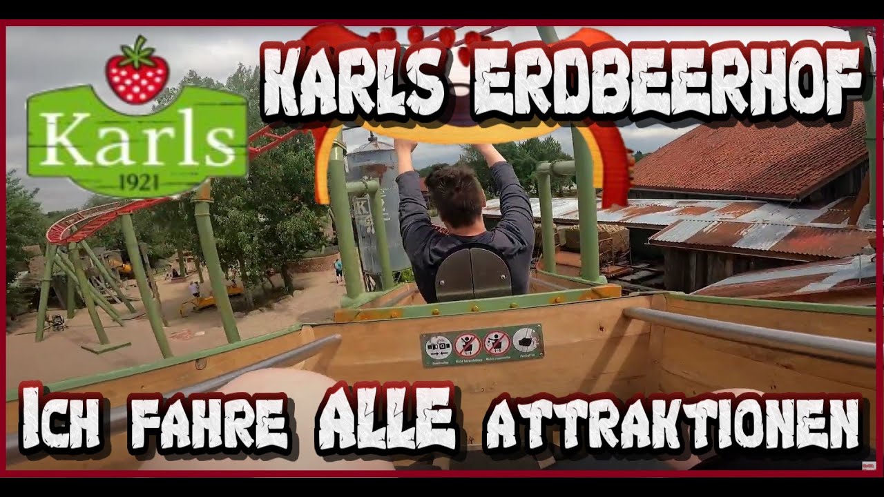 Ich fahre ALLES, auf Karls Erdbeerhof - inklusive UNFALL, fliegender Regenschirm | 