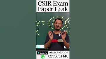 CSIR Exam Paper leak #jrfclasses #nta #csir #news #shorts