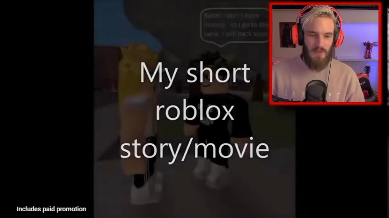 Pewdiepie Reacting To A Roblox Sad Movie Youtube - roblox sad stories pewdiepie