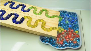 Marble Race - double HABA alike DIY winding tracks. | Main Guli dan Kelereng