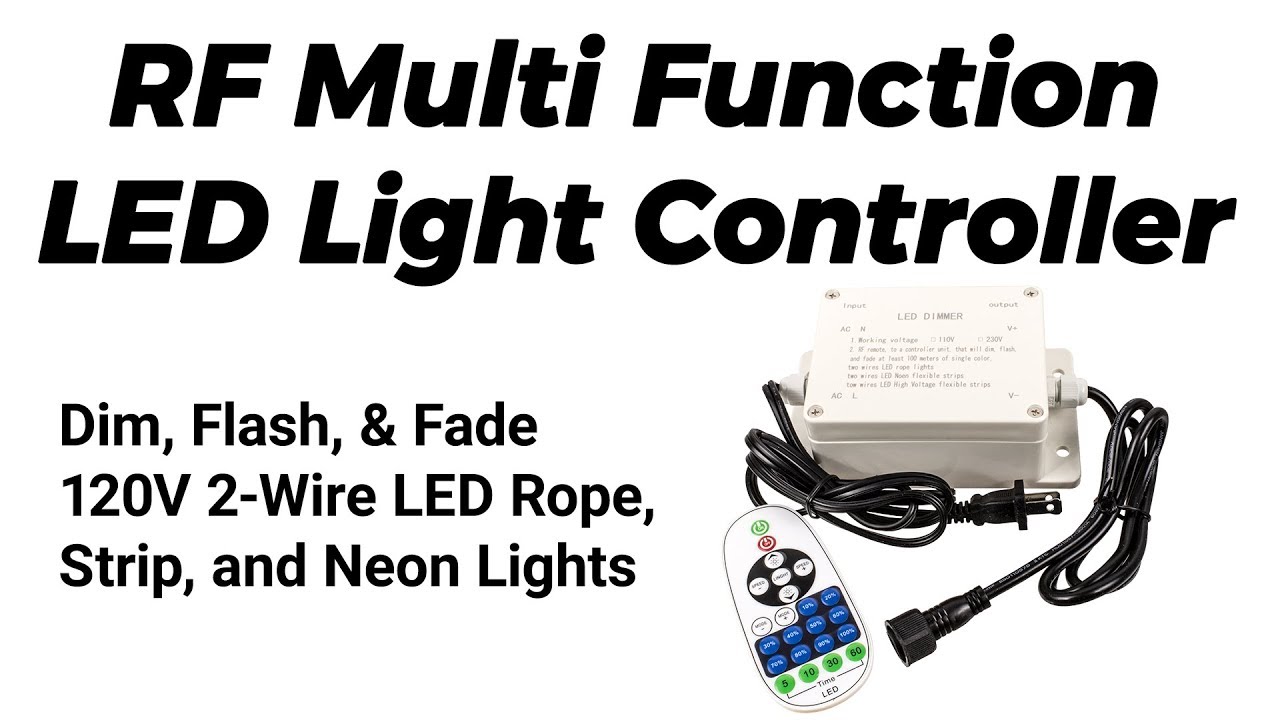 RGB LED RF Multi-function Strip Light / Rope Light Controller Replacement Remote Only - 120 Volt - Birddog Lighting