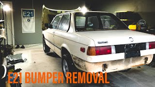 Removing E21 BMW Bumpers & Sound Deadening  EP2 BMW Rally Car Build.