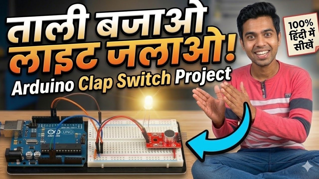 Arduino Uno clap switch project 😯🤖 - YouTube