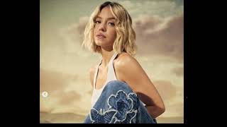 Celebrity Sydney Sweeney Styles Mini Shorts With Fitted Top for American Eagle Profile