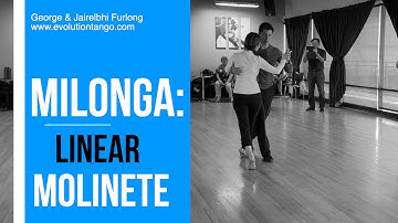 intermediate milonga step: linear molinete with different timing. George & jairelbhi.