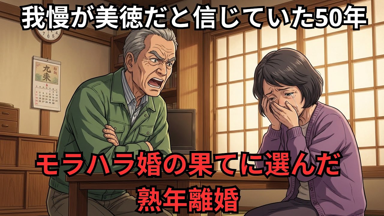 「我慢が美徳だと信じていた50年──モラハラ婚の果てに選んだ熟年離婚」【60代・70代】