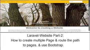 Laravel-5.8:Website Part-2: How to create multiple Page & route the path to pages
