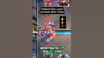 Defend this push! Lowest elixir wins. 😁  #clashroyale #clash