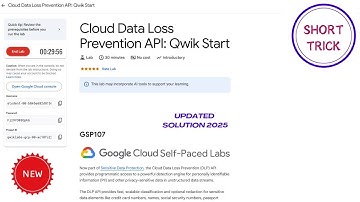 [Updated] Cloud Data Loss Prevention API: Qwik Start | 2025 | #GSP107 #qwiklabs #qwiklabsarcade2025