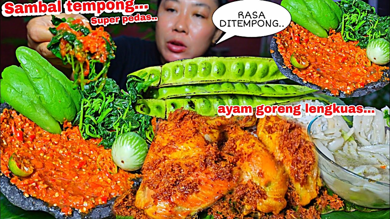 RASA DITEMPONG 🥵‼️ SAMBAL TEMPONG SUPER PEDAS + AYAM GORENG LENGKUAS