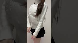 即納商品】ホワイトニットダウンジャケット | LUNA