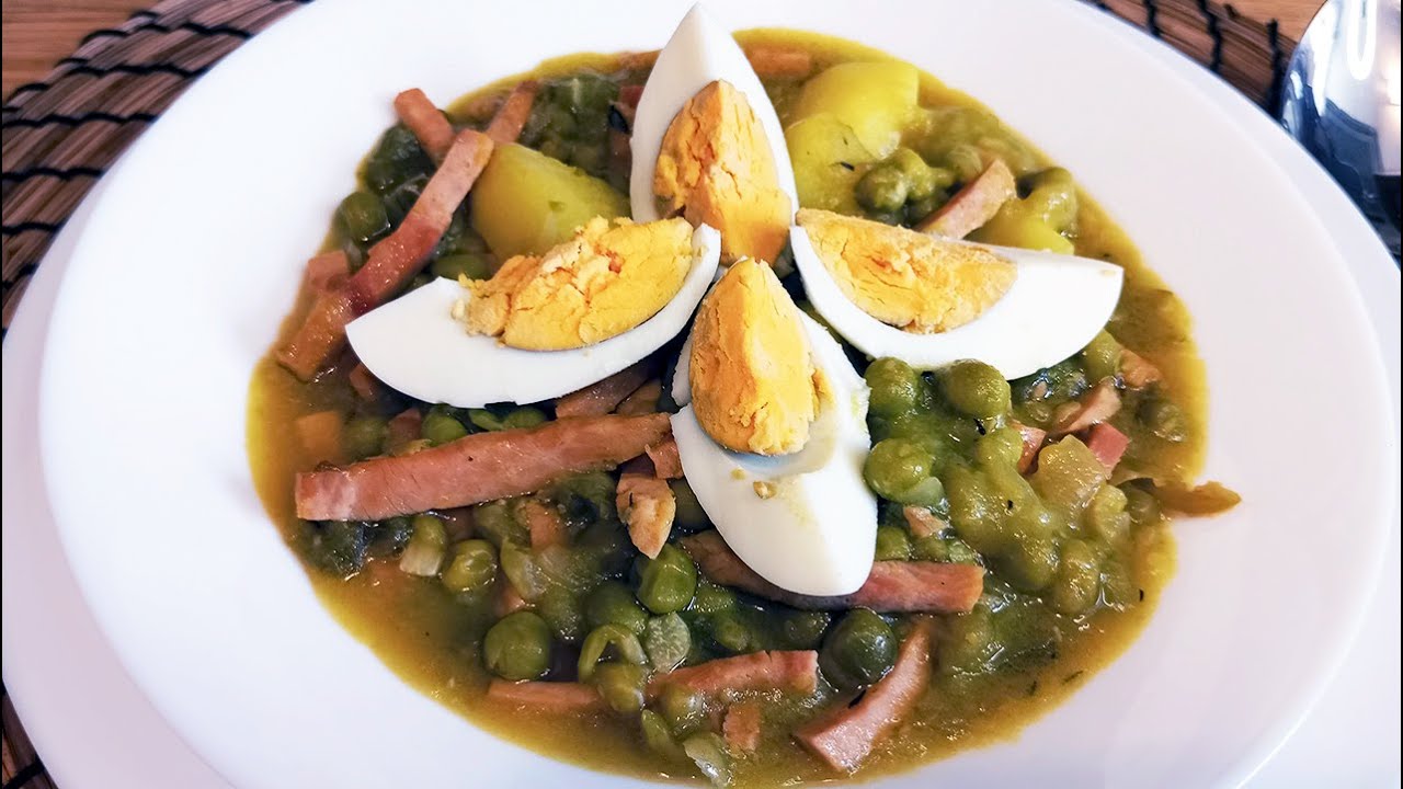 ⬜🟦🟨 Potaje de Arvejas Riquísimo (Receta Canaria) || Delicious Pea Stew (Canarian Recipe).