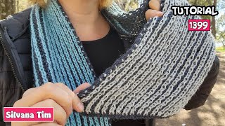 How to Knit a beautiful SCARF with Brioche stitch Using your leftover wool! screenshot 4