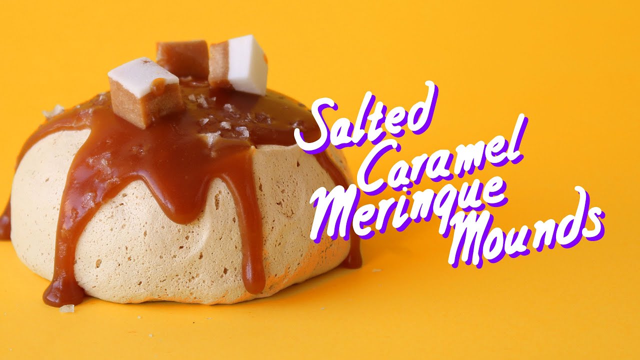 Salted Caramel Meringue Mounds | The Scran Line | Tastemade