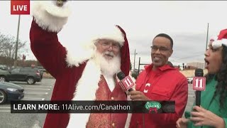 Santa is at Cumberland Mall for Can-A-Thon