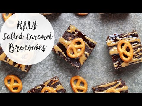 Raw Salted Caramel Brownies