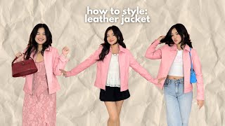 how to style leather jackets 🎀🩷 | the jacket maker review (18K SUBS!)