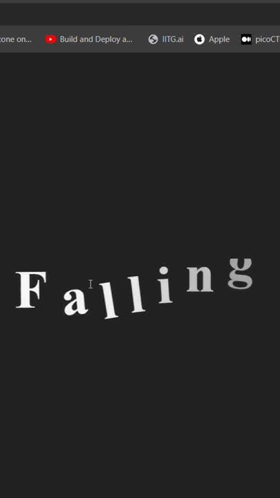 Falling animated text #htmlcss #html #css #javascript #coding - YouTube