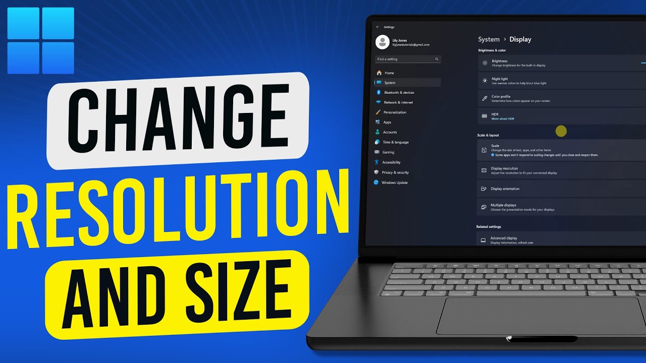 How To Change Screen Resolution And Size In Windows 11 - YouTube